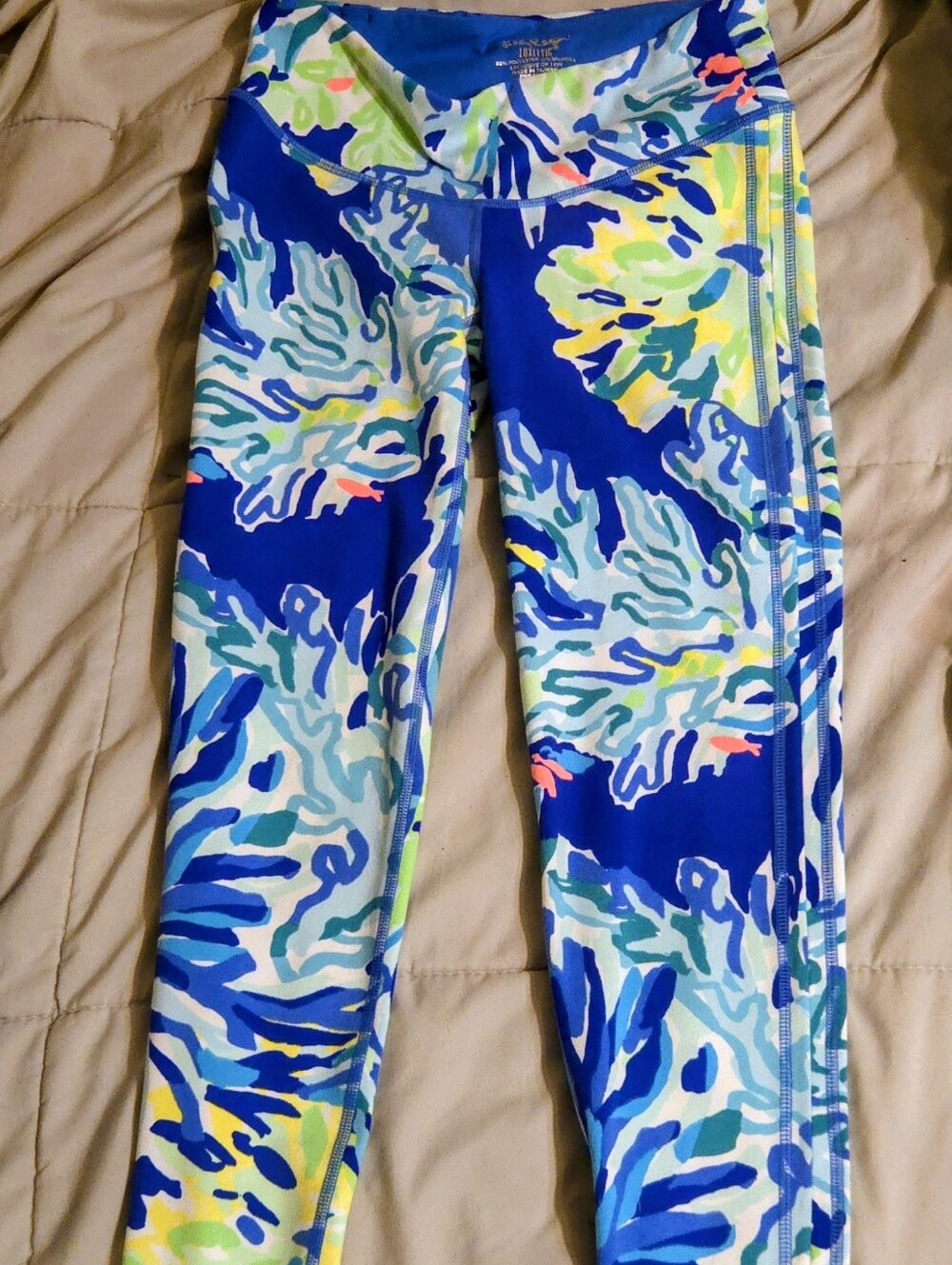 Lilly Pulitzer Luxletic Weekender Leggings In Ocean Trail Pattern